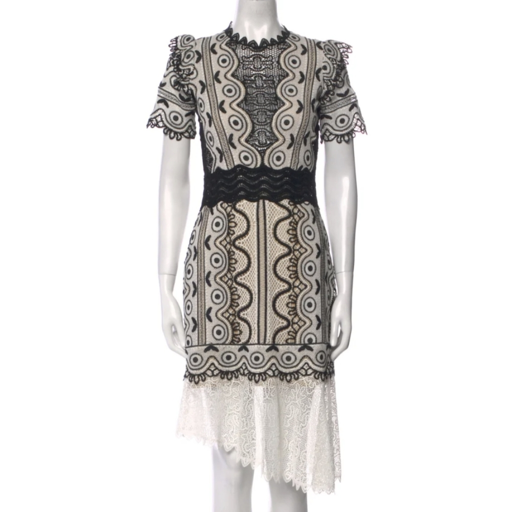 SEA New York Lola Crochet Lace Dress XS 2 - Picture 5 of 11